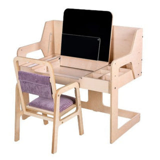 Adjustable Children Montessori Table and Chair Set Luula - Cannon Pink
