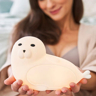 Seal Silicone Lamp with Remote - White