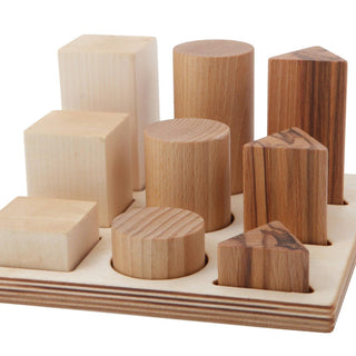 Wooden Shape Sorting Blocks - Natural XL